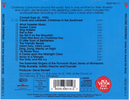 Philip Brunelle, Ensemble Singers Of The Plymouth Music Series : Welcome Christmas ! Carols From Around The World (CD, Album)