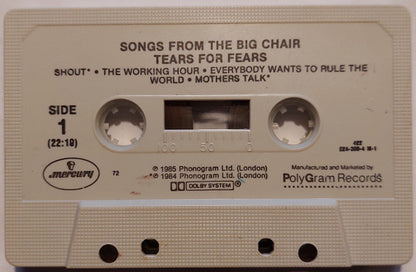 Tears For Fears : Songs From The Big Chair (Cass, Album, 72,)