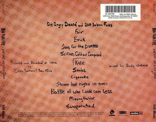 Ben Folds Five : Whatever And Ever Amen (CD, Album, Club)