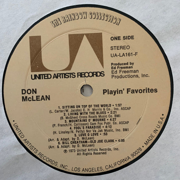 Don McLean : Playin' Favorites (LP, Album)