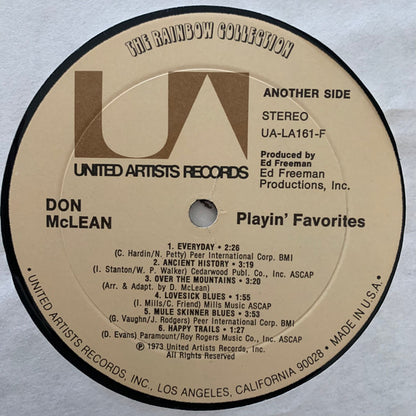 Don McLean : Playin' Favorites (LP, Album)
