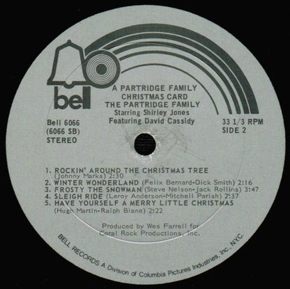 The Partridge Family Starring Shirley Jones (2) Featuring David Cassidy : A Partridge Family Christmas Card (LP, Album, RP, She)