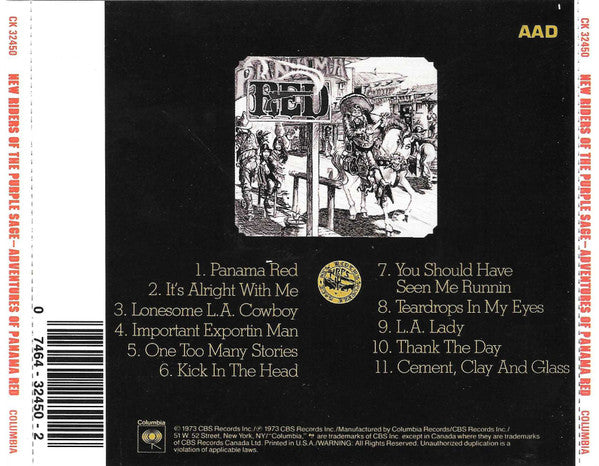 New Riders Of The Purple Sage : The Adventures Of Panama Red (CD, Album, RE)
