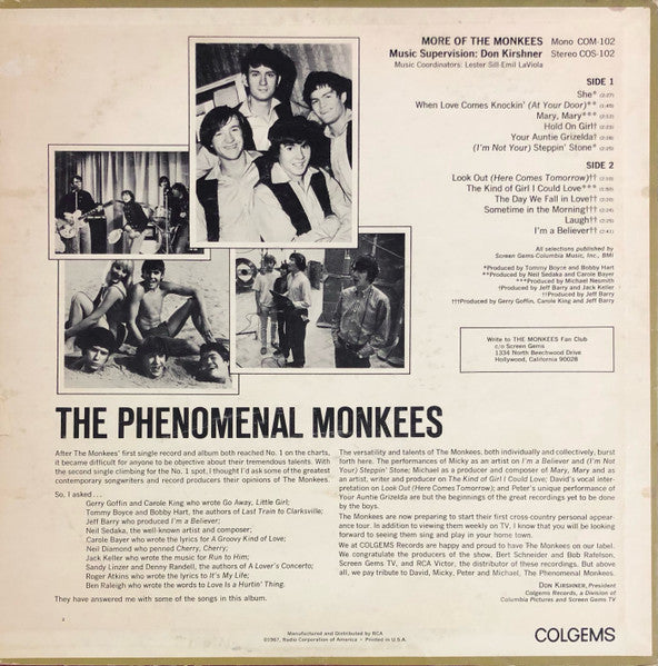 The Monkees : More Of The Monkees (LP, Album)