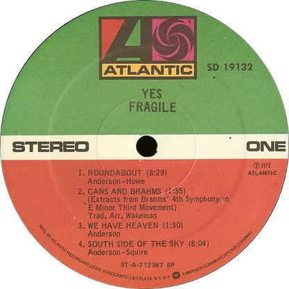 Yes : Fragile (LP, Album, RE, SP )