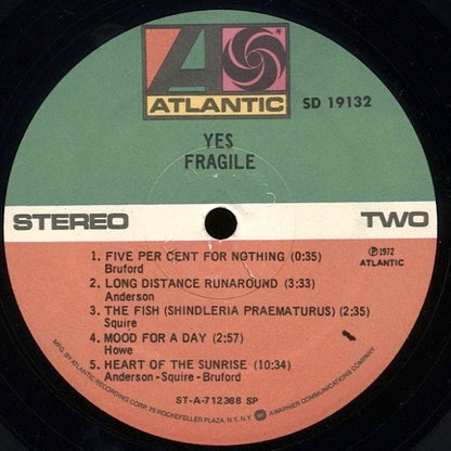 Yes : Fragile (LP, Album, RE, SP )