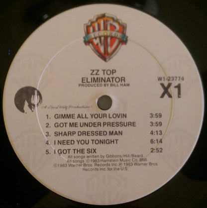 ZZ Top : Eliminator (LP, Album, Club, Pit)