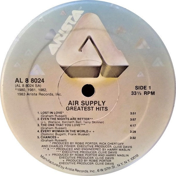Air Supply : Greatest Hits (LP, Comp)