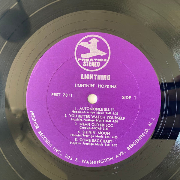 Lightnin' Hopkins : Lightnin' (The Blues of Lightnin' Hopkins) (LP, RM)