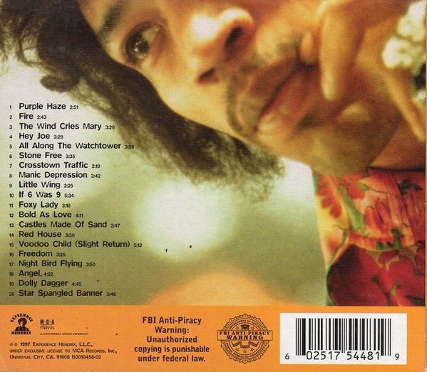 Jimi Hendrix : Experience Hendrix (The Best Of Jimi Hendrix) (CD, Comp, RE, RM)