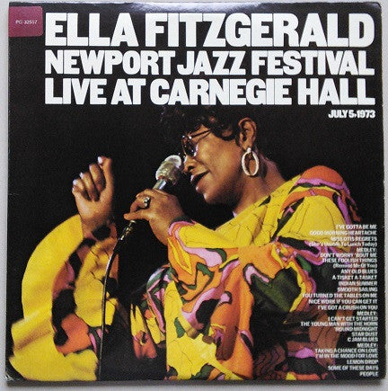 Ella Fitzgerald : Newport Jazz Festival Live At Carnegie Hall,  July 5, 1973 (2xLP, Album, Gat)