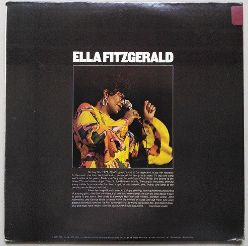 Ella Fitzgerald : Newport Jazz Festival Live At Carnegie Hall,  July 5, 1973 (2xLP, Album, Gat)