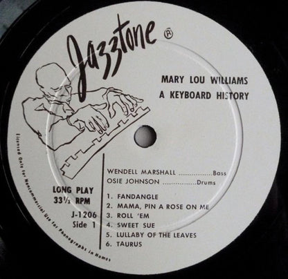 Mary Lou Williams : ... A Keyboard History (LP, Album, Mono)