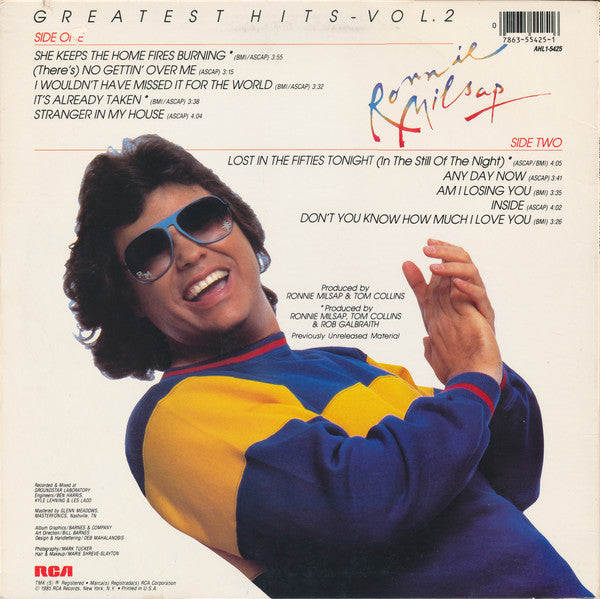 Ronnie Milsap : Greatest Hits, Vol. 2 (LP, Comp, Ind)