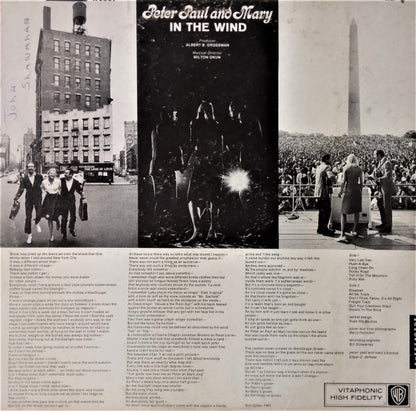 Peter, Paul And Mary* : In The Wind (LP, Album, Mono, Pit)