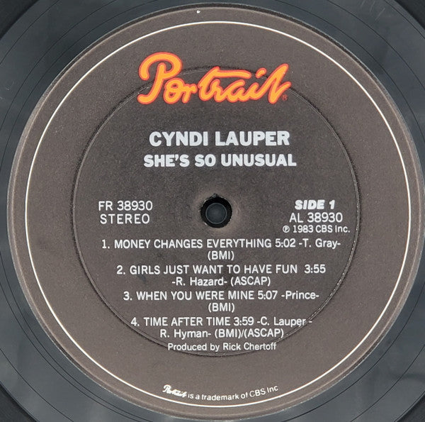 Cyndi Lauper : She's So Unusual (LP, Album, Pit)