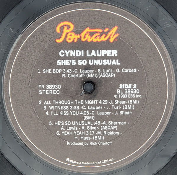 Cyndi Lauper : She's So Unusual (LP, Album, Pit)