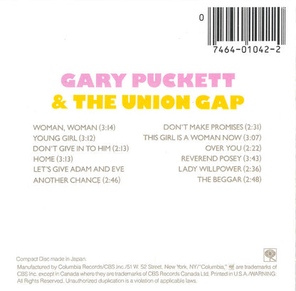 Gary Puckett & The Union Gap : Greatest Hits (CD, Comp, RE, DAD)