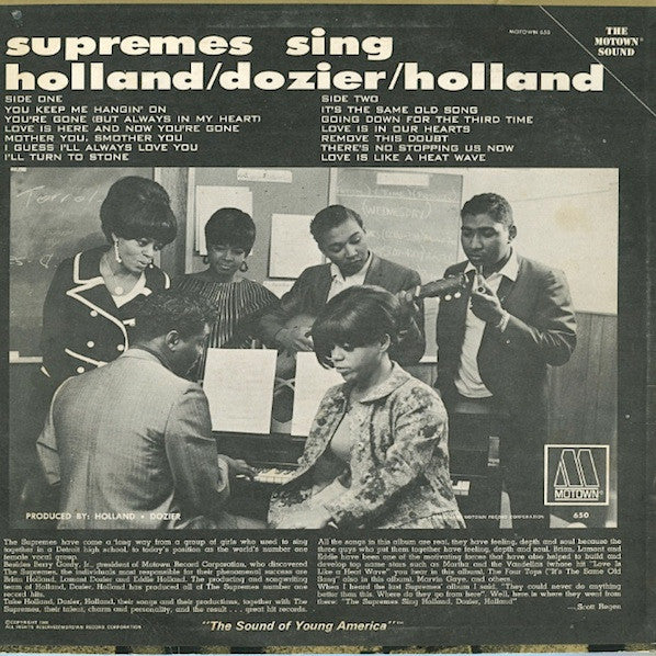 The Supremes : The Supremes Sing Holland-Dozier-Holland (LP, Album, Mono, RCA)