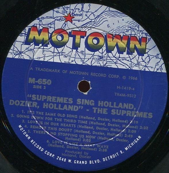 The Supremes : The Supremes Sing Holland-Dozier-Holland (LP, Album, Mono, RCA)