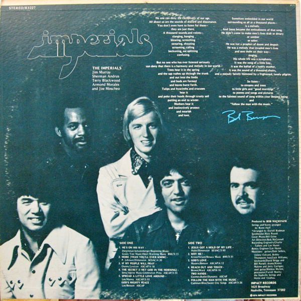 Imperials : Follow The Man With The Music (LP, Album)