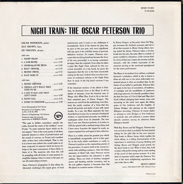 The Oscar Peterson Trio : Night Train (LP, Album, Club, RE)
