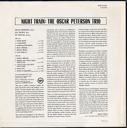 The Oscar Peterson Trio : Night Train (LP, Album, Club, RE)