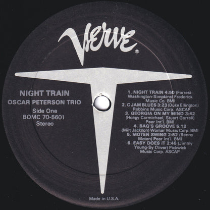 The Oscar Peterson Trio : Night Train (LP, Album, Club, RE)