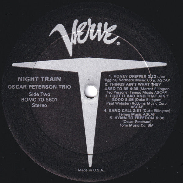 The Oscar Peterson Trio : Night Train (LP, Album, Club, RE)