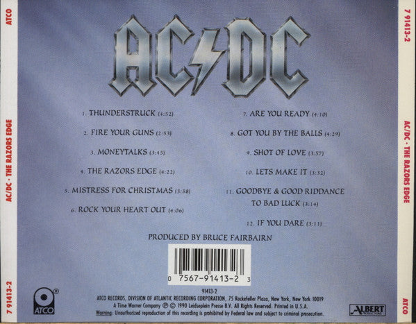 AC/DC : The Razors Edge (CD, Album, RE, RP)
