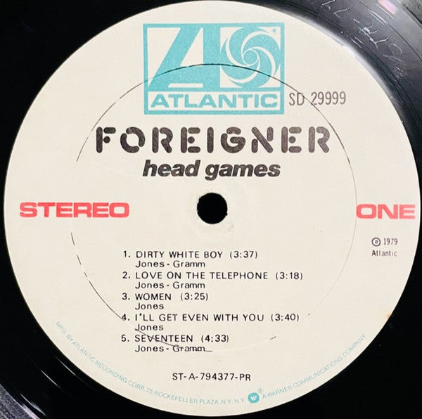 Foreigner : Head Games (LP, Album, Gol)