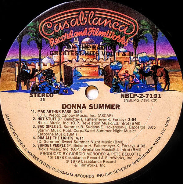 Donna Summer : On The Radio: Greatest Hits Vol. 1 & 2 (2xLP, Album, Comp, Club, P/Mixed, San)