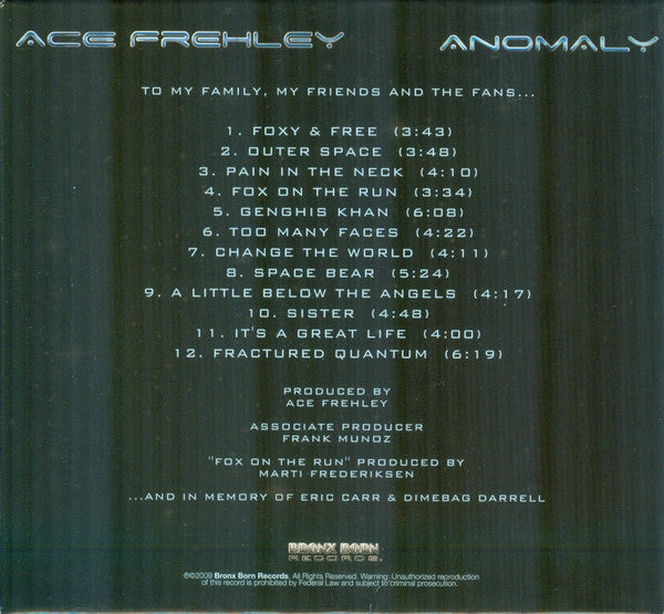 Ace Frehley : Anomaly (CD, Album, Ltd, Sli)