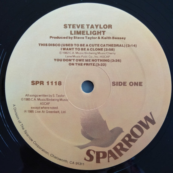 Steve Taylor (2) And Some Band (2) : Limelight (LP)