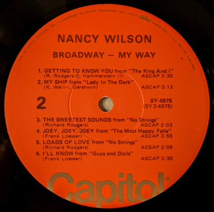 Nancy Wilson : Broadway - My Way (LP, Album, RE)