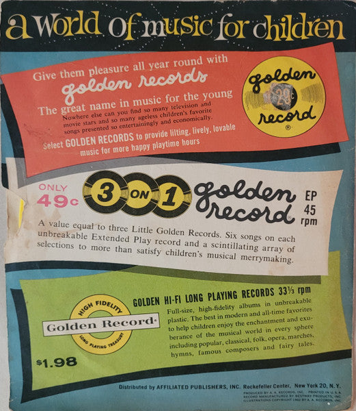 Anne Lloyd & The Golden Children's Chorus, Jimmy Carroll And Orchestra* : Songs From Shirley Temple Movies (6")