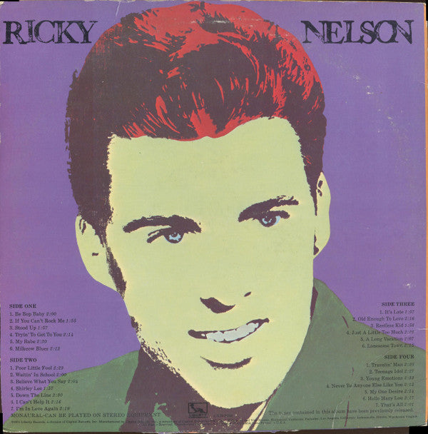 Ricky Nelson (2) : Legendary Masters Series (2xLP, Comp, Mono, RE)