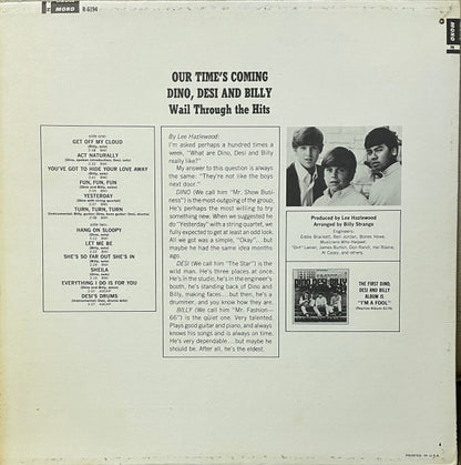 Dino, Desi & Billy : Our Time's Coming (LP, Album, Mono, Ter)
