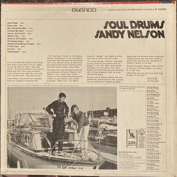 Sandy Nelson : Soul Drums (LP, Album)