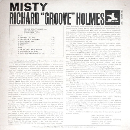 Richard "Groove" Holmes : Misty (LP, Album, Mono)