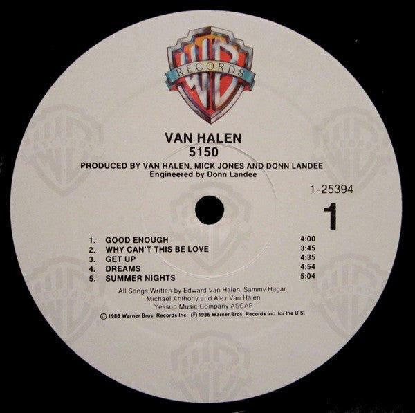 Van Halen : 5150 (LP, Album)