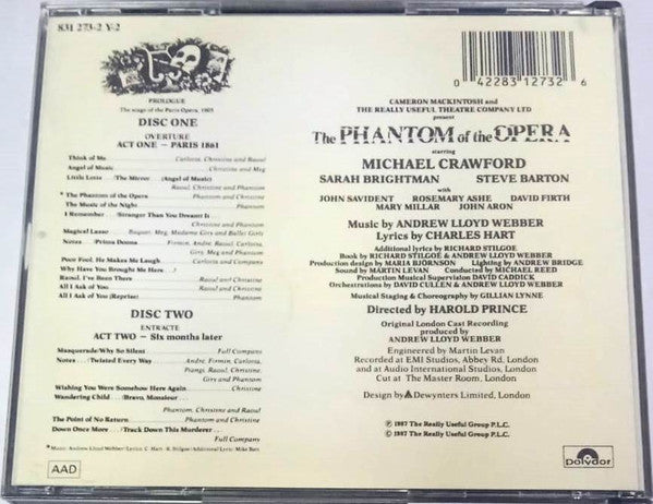 Andrew Lloyd Webber : The Phantom Of The Opera (2xCD, Album)