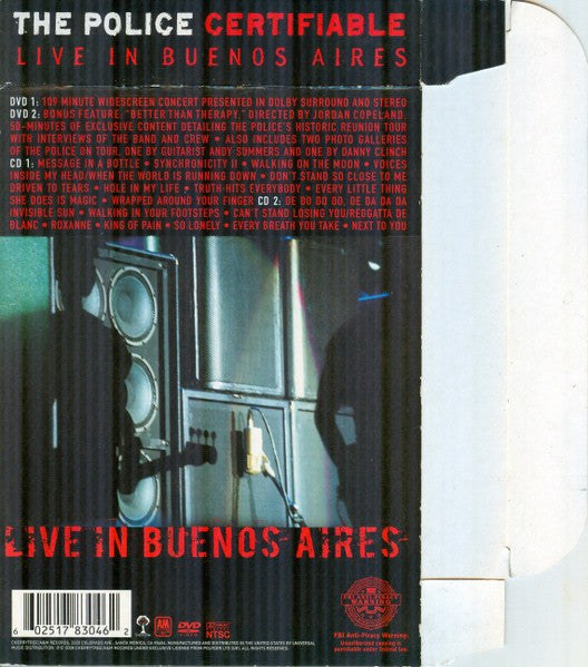 The Police : Certifiable (Live In Buenos Aires) (2xDVD-V, NTSC + 2xCD)