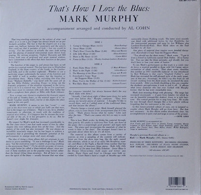 Mark Murphy : That's How I Love The Blues! (LP, Album, RE, RM)