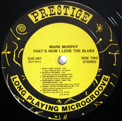 Mark Murphy : That's How I Love The Blues! (LP, Album, RE, RM)