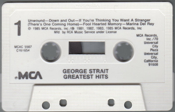 George Strait : Greatest Hits (Cass, Comp, Club)
