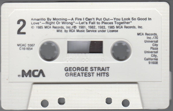 George Strait : Greatest Hits (Cass, Comp, Club)