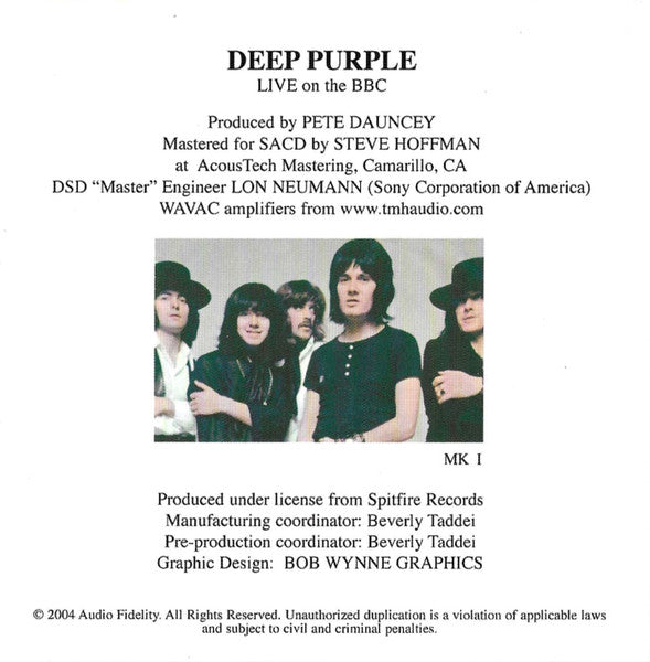 Deep Purple : Live On The BBC (SACD, Hybrid, Album, RE)