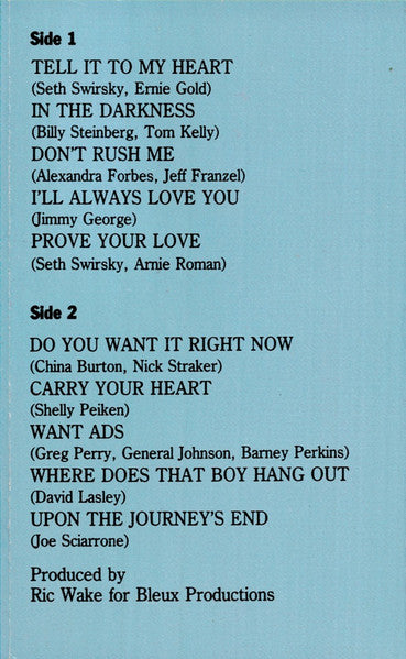 Taylor Dayne : Tell It To My Heart (Cass, Album, RE, Chr)