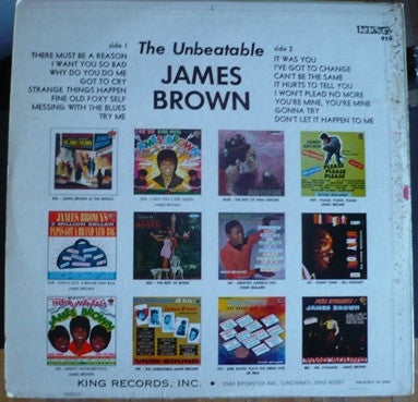 James Brown & The Famous Flames : The Unbeatable James Brown (LP, Album, Mono, RE)